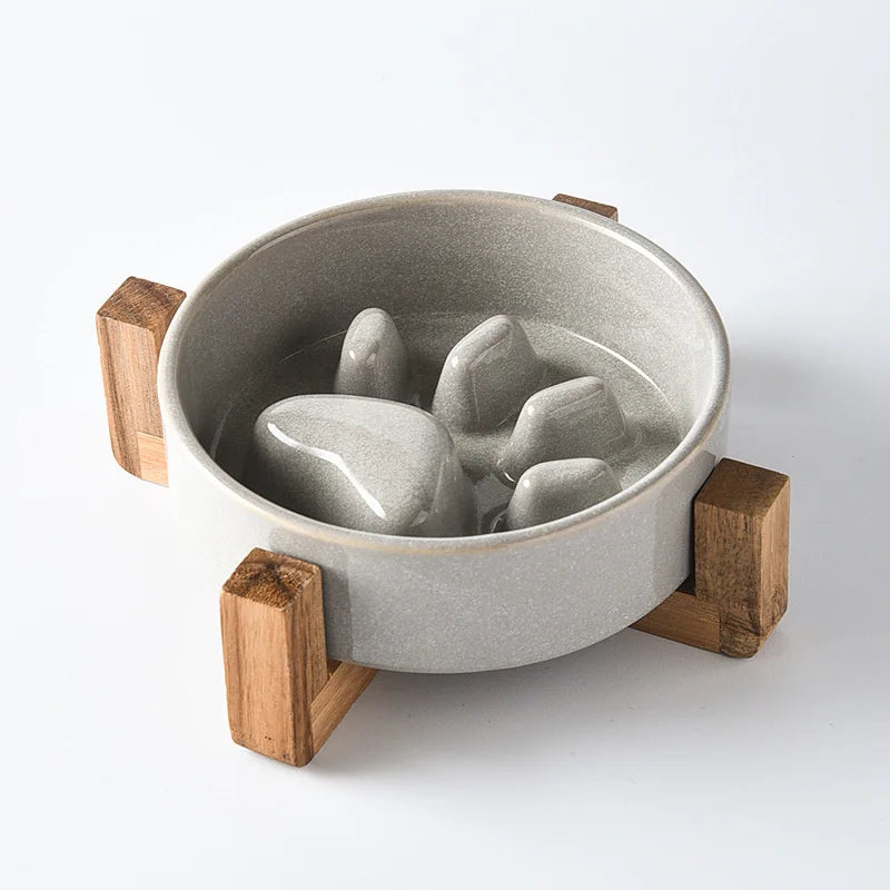 Slow Ceramic Food Bowl  for Dogs and Cats