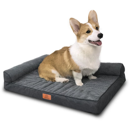 Luxury Memory Foam Dog Bed – Waterproof, All-Season Mat for Medium Dogs | Machine Washable