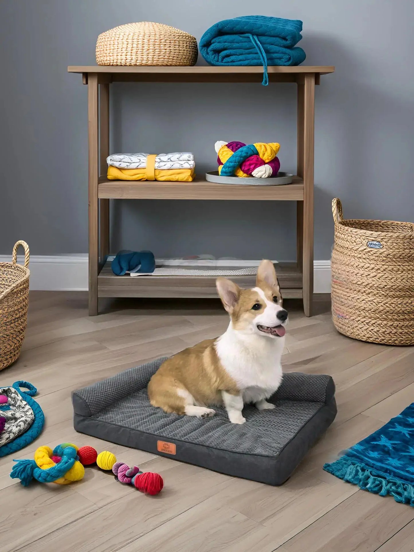 Luxury Memory Foam Dog Bed – Waterproof, All-Season Mat for Medium Dogs | Machine Washable