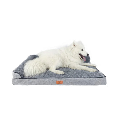 Luxury Memory Foam Dog Bed – Waterproof, All-Season Mat for Medium Dogs | Machine Washable