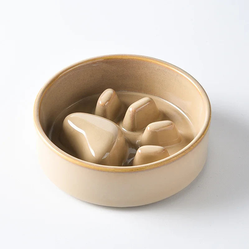 Slow Ceramic Food Bowl  for Dogs and Cats