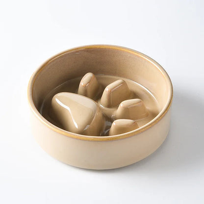 Slow Ceramic Food Bowl  for Dogs and Cats