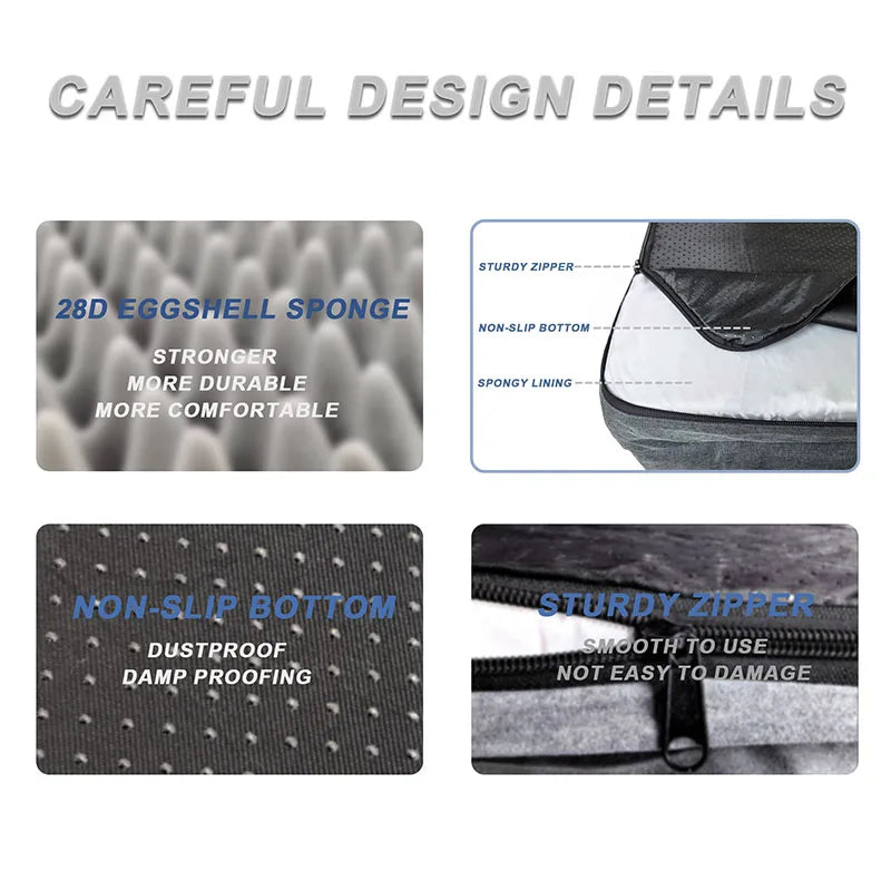 Luxury Memory Foam Dog Bed – Waterproof, All-Season Mat for Medium Dogs | Machine Washable