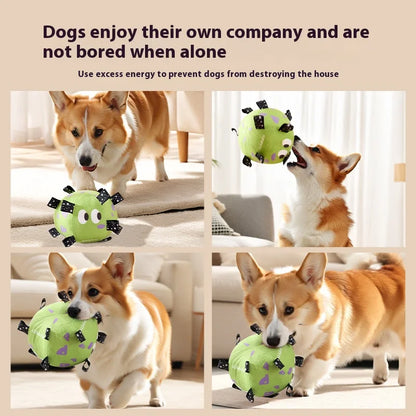 Dog Football Toy – Training & Play Ball with Built-In Bell for Puppies and Small Dogs