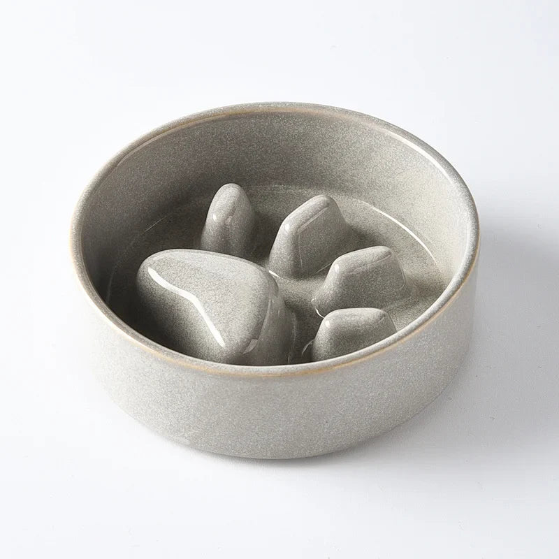 Slow Ceramic Food Bowl  for Dogs and Cats