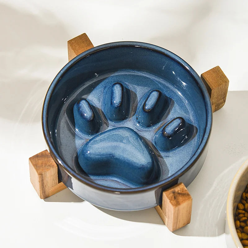 Slow Ceramic Food Bowl  for Dogs and Cats