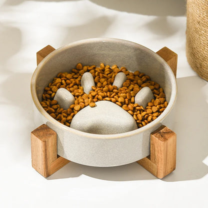 Slow Ceramic Food Bowl  for Dogs and Cats