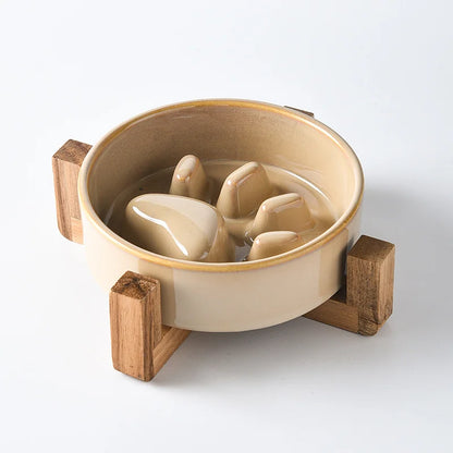 Slow Ceramic Food Bowl  for Dogs and Cats
