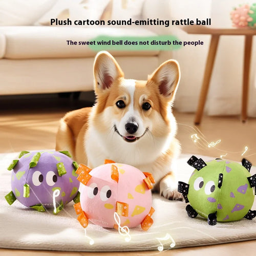 Dog Football Toy – Training & Play Ball with Built-In Bell for Puppies and Small Dogs