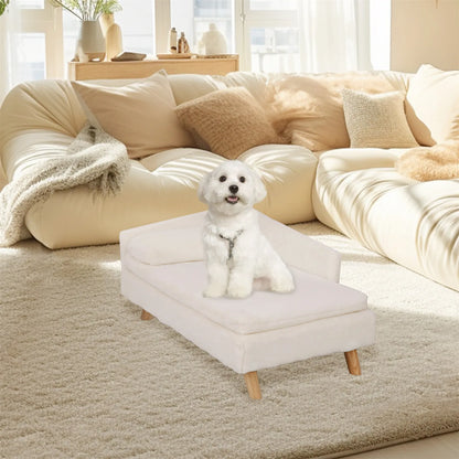 Elevated Nordic Pet Bed – Cozy Stool-Style Sofa with Waterproof Pad & Wooden Legs for Small Dogs & Kittens