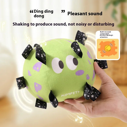 Dog Football Toy – Training & Play Ball with Built-In Bell for Puppies and Small Dogs