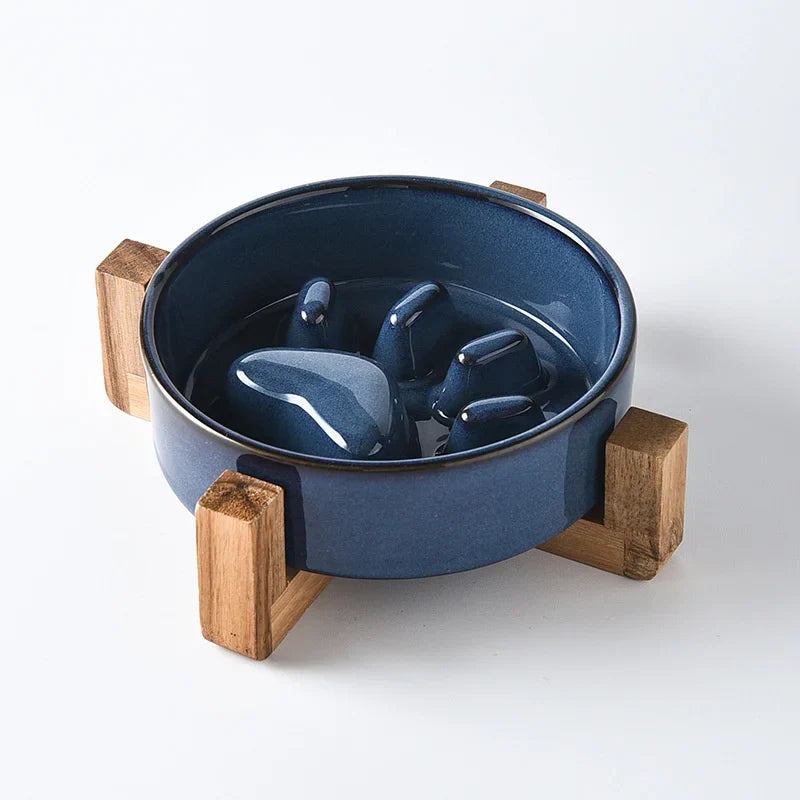 Slow Ceramic Food Bowl  for Dogs and Cats