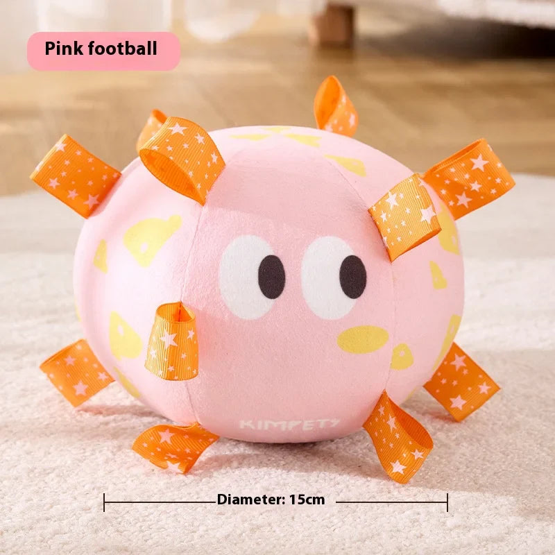 Dog Football Toy – Training & Play Ball with Built-In Bell for Puppies and Small Dogs