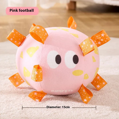 Dog Football Toy – Training & Play Ball with Built-In Bell for Puppies and Small Dogs